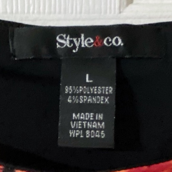 Style&co Women’s Floral Tunic Hot Pink, Peach & Black Size Large- NWOT - Picture 3 of 7